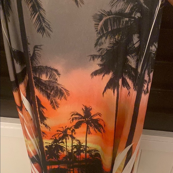 Tropical Sunset Dress with Scoop Neck - Picture 4 of 5